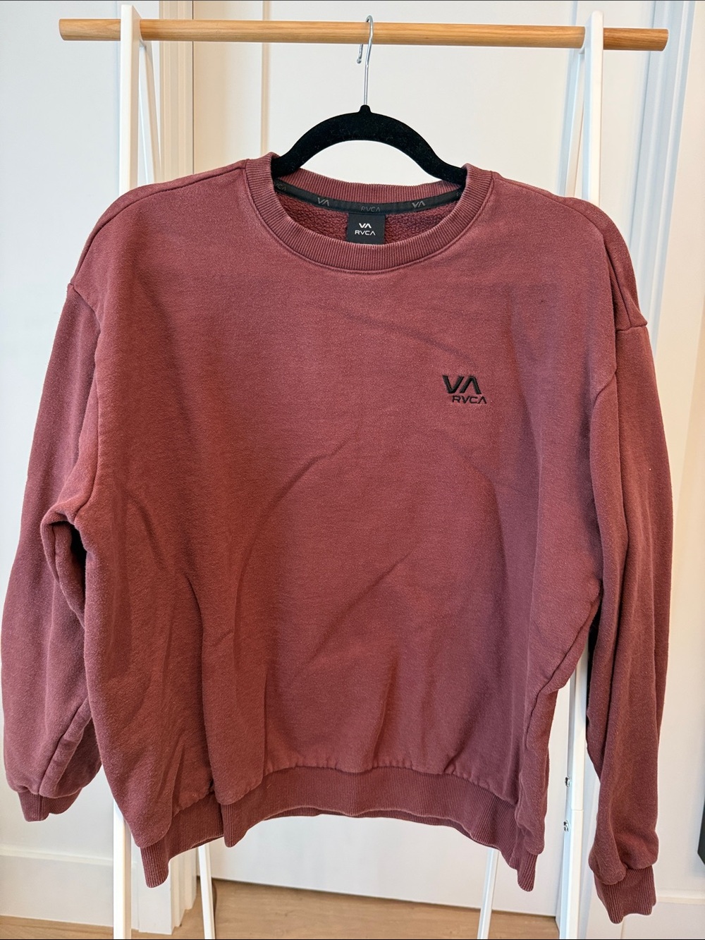 RVCA Women's Crew Sweatshirt in Mauve